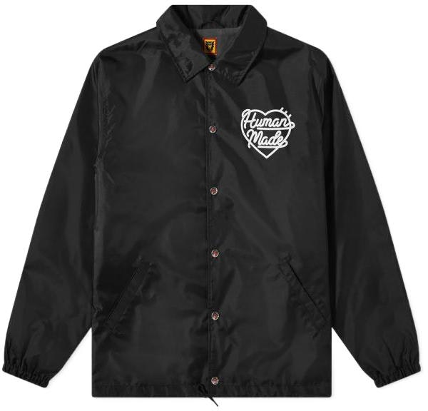 human-made-ss-22-heart-logo-black-polo-collar-jacket-for-men-hm-23-jk-011