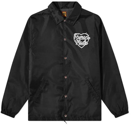 HUMAN MADE SS22 Jaket Polo Hitam Logo Hati untuk Pria HM23JK011 Order HUMAN MADE SS22 Jaket Polo Hitam Logo Hati untuk Pria HM23JK011