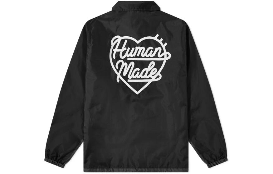 Lookbook HUMAN MADE SS22 Jaket Polo Hitam Logo Hati untuk Pria HM23JK011