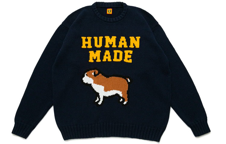 Order Suéter de Punto Unisex HUMAN MADE SS22 Logo Perro Crewneck. HM23CS001