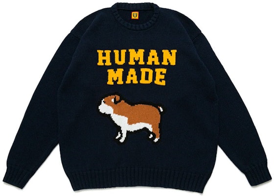HUMAN MADE SS22 Logo Dog Crewneck Knit Sweater Unisex. HM23CS001 Order HUMAN MADE SS22 Logo Dog Crewneck Knit Sweater Unisex. HM23CS001