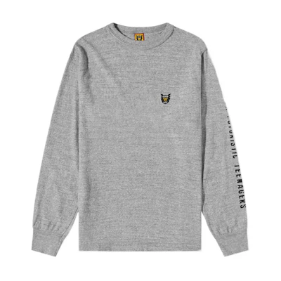 Human Made SS22 Logo Embroidered Pullover Sweatshirt Grey Mens HM23CS016