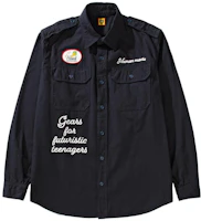 Order HUMAN MADE SS22 標語長袖T恤 海軍藍 HM23SH002-NAVY