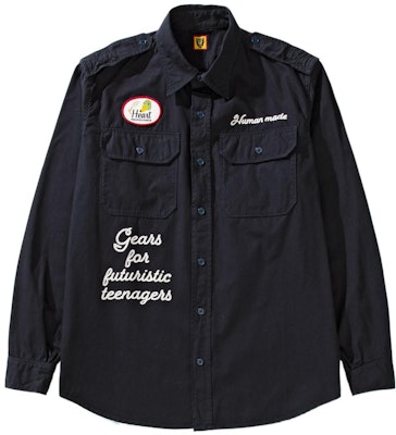 Camiseta de Manga Larga HUMAN MADE SS22 Logo Slogan Azul Marino. HM23SH002-NAVY Order Camiseta de Manga Larga HUMAN MADE SS22 Logo Slogan Azul Marino. HM23SH002-NAVY