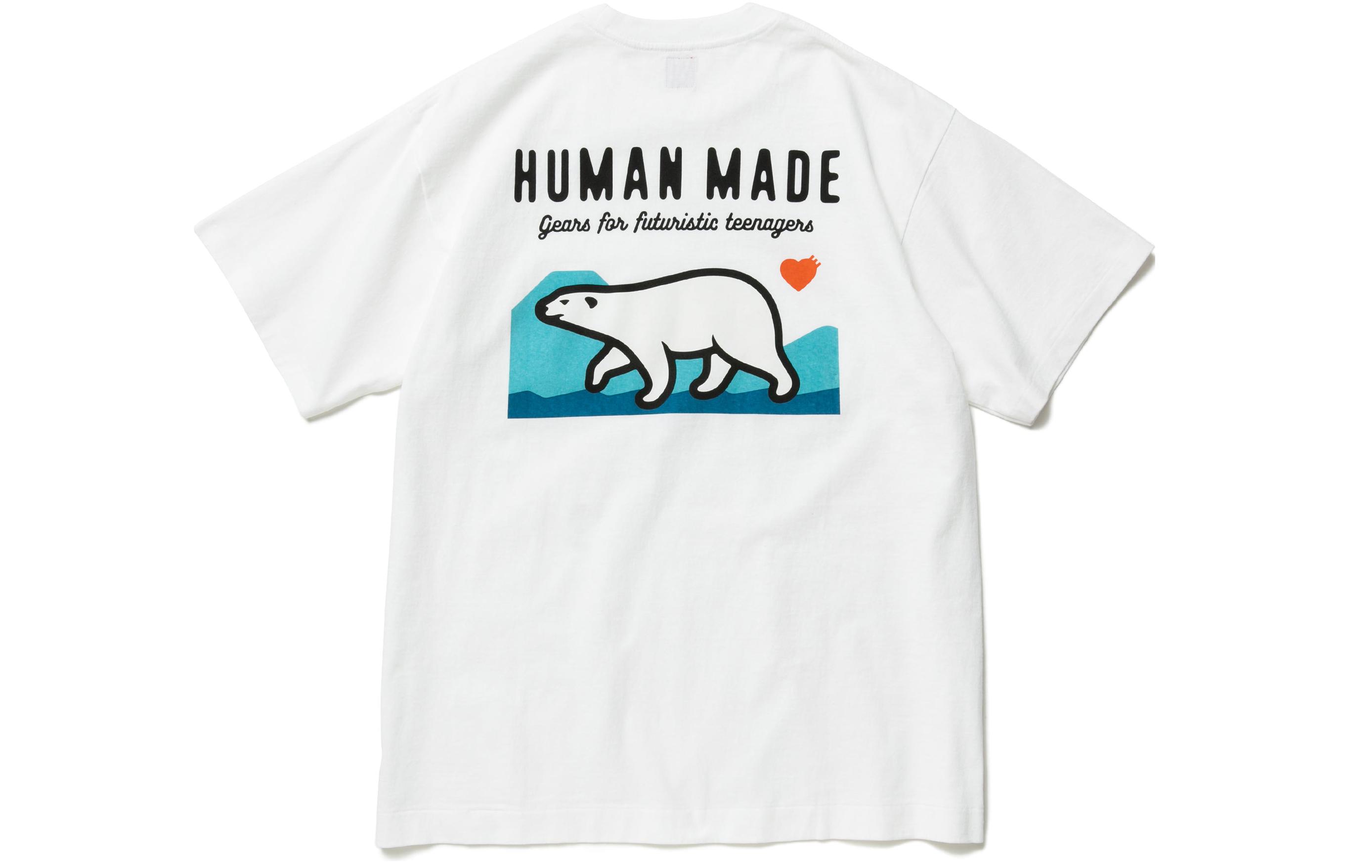 Order Camiseta Unisex HUMAN MADE SS22 Bolsillo Oso Caricatura Crewneck. HM23CS039