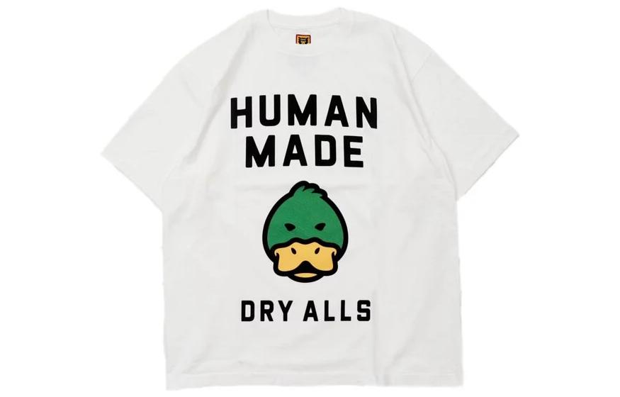 HUMAN MADE SS22 Solid Color Cartoon Graphic Print Tee Men’s. HM23TE015