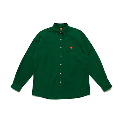 HUMAN MADE SS22 Solid Color Loose Fit Button-Up Long Sleeve Shirt . HM23SH001