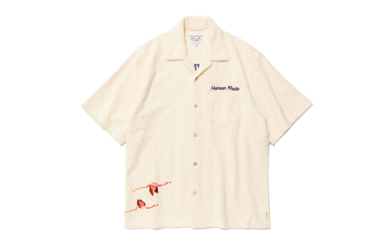 Order HUMAN MADE SS22 Unisex Short Sleeve Button-Up Shirt with Collar. HM23SH019