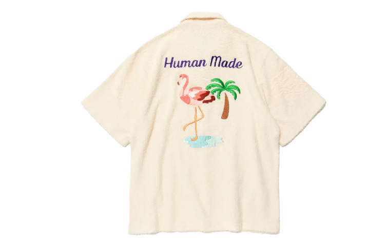 Lookbook HUMAN MADE SS22 Unisex Short Sleeve Button-Up Shirt with Collar. HM23SH019