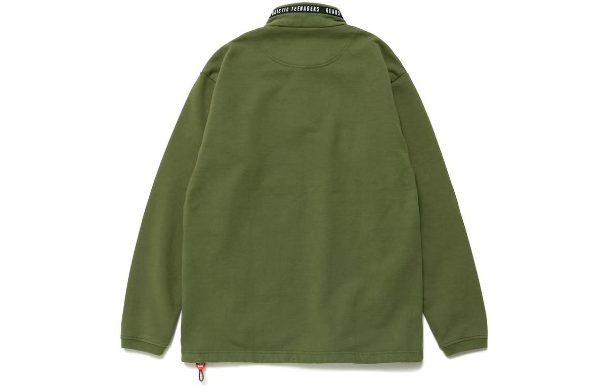 Lookbook 휴먼메이드 SS23 그린 라벨 패치 플레인 스웨트셔츠 HM25CS015-GREEN