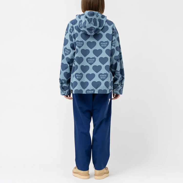 Purchase HUMAN MADE SS23 Jaket Zip Cetakan Hati Unisex Biru HM25JK025