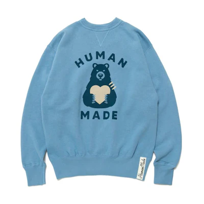 HUMAN MADE SS23 Bear Logo Crewneck Sweatshirt Unisex Long Sleeve HM25CS012