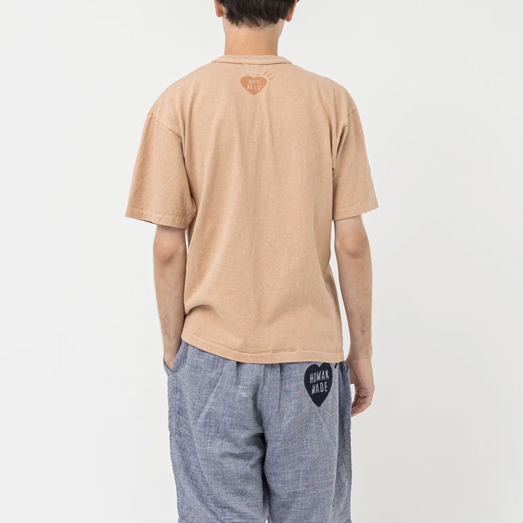 HUMAN MADE SS23 Beige Heart Logo Print Unisex Crewneck T-Shirt. HM25CS055 圖 5