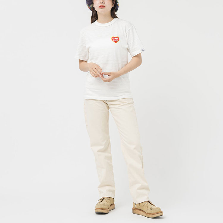 Cheap HUMAN MADE SS23 露營系列心形標誌圖案短袖T恤 男女適用潮T。 HM26TE011