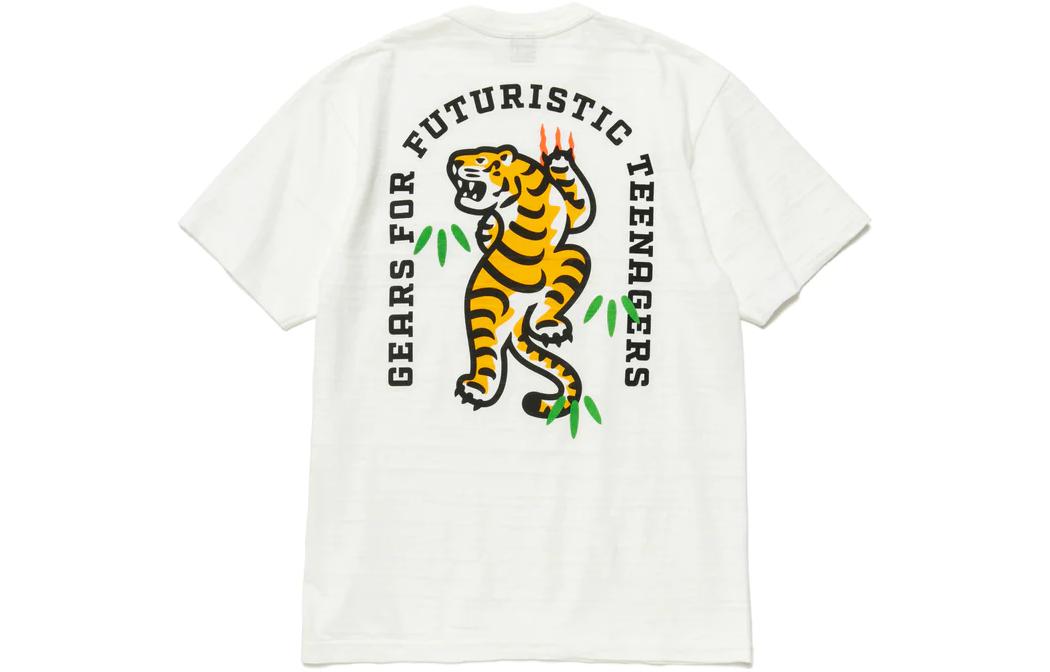 Cheap HUMAN MADE SS23 經典虎標誌印花男女通用T恤。 HM25CS041