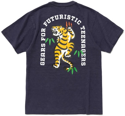 HUMAN MADE SS23 經典虎標誌印花男女通用T恤。 HM25CS041 2