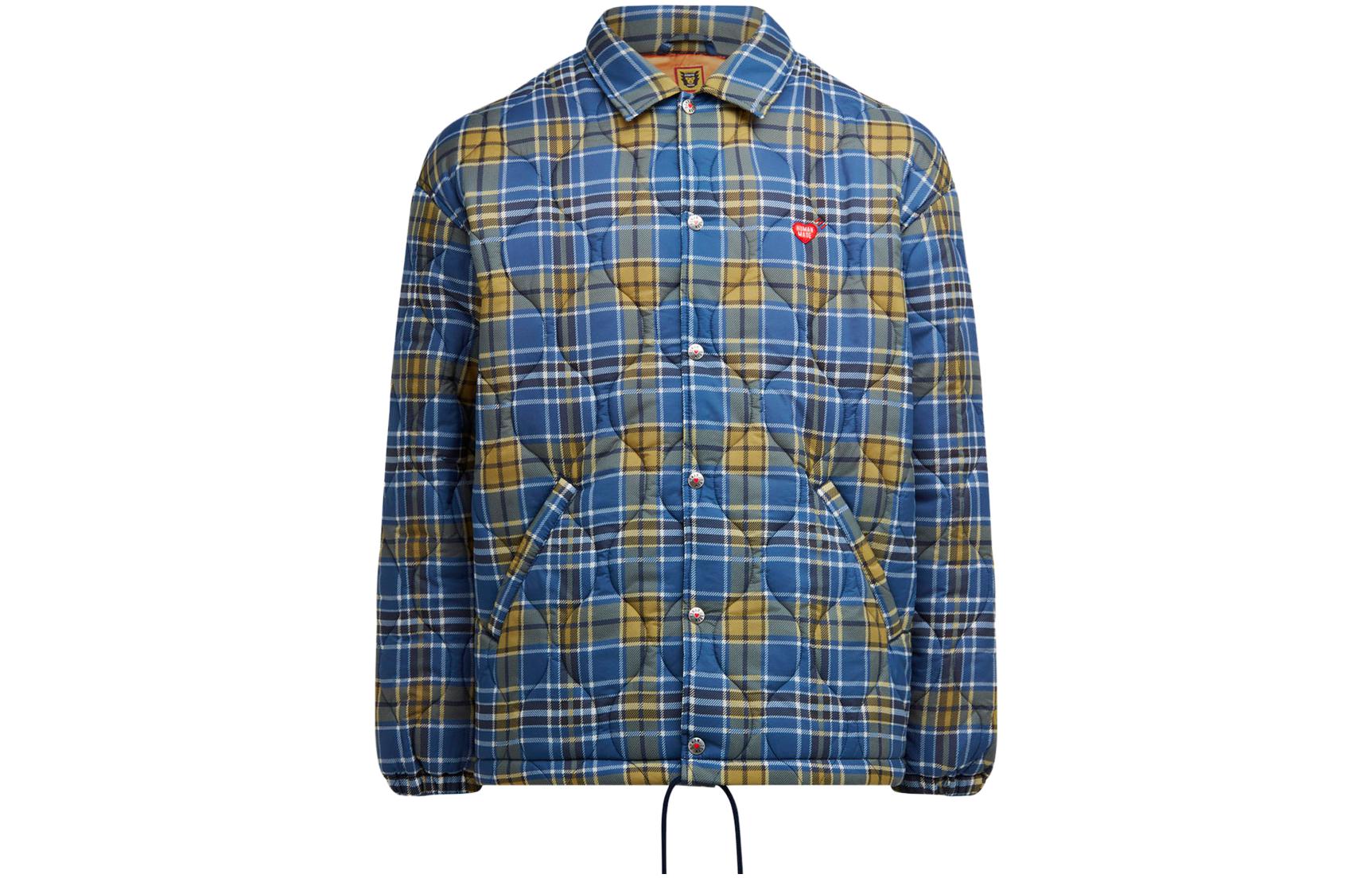 Human Made SS23 Colorblock Plaid Jacket Blue () HM25JK005