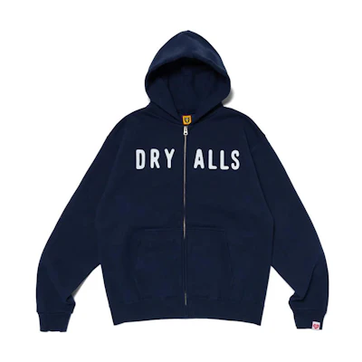 HUMAN MADE SS23 Dry All Logo Print Zip Hoodie Unisex HM25CS019