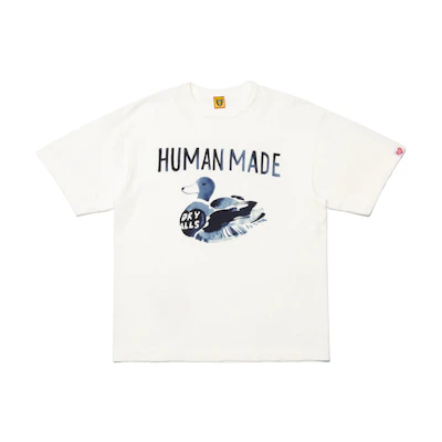 HUMAN MADE SS23 Duck Graphic Unisex White Tee. HM25TE022