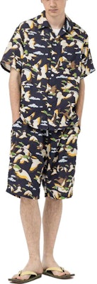 HUMAN MADE SS23 Duck Print Blue Short Sleeve Shirt Unisex. HM25SH018 Shop HUMAN MADE SS23 Duck Print Blue Short Sleeve Shirt Unisex. HM25SH018