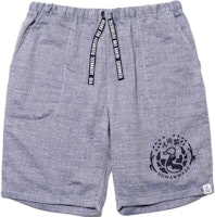 HUMAN MADE SS23 Duck Print Drawstring Shorts Unisex Blue HM25PT029 HUMAN MADE SS23 Duck Print Drawstring Shorts Unisex Blue HM25PT029