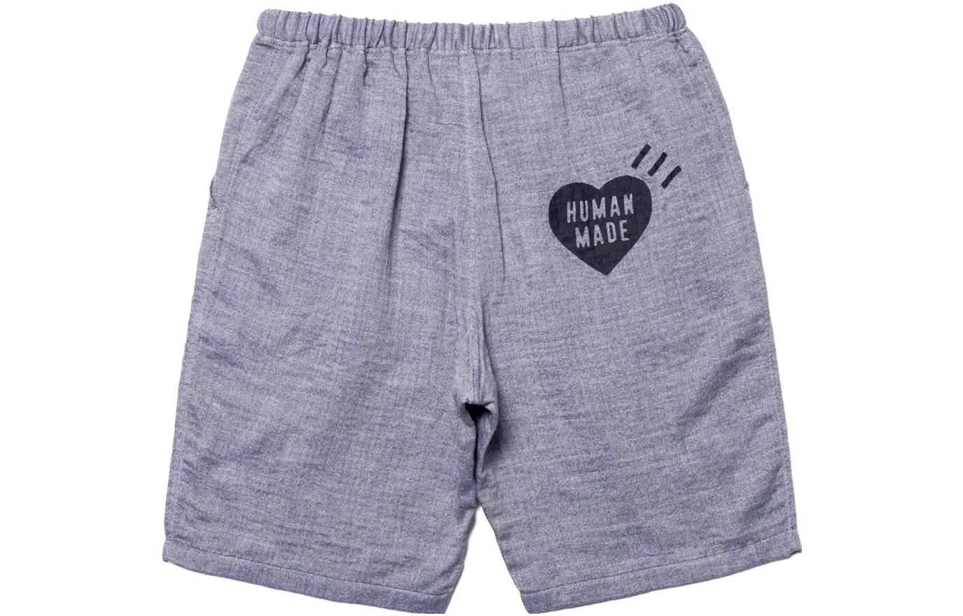 Lookbook HUMAN MADE 2023春夏鸭子印花抽绳短裤 男女通用 蓝色 HM25PT029