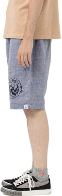 HUMAN MADE 2023春夏鸭子印花抽绳短裤 男女通用 蓝色 HM25PT029 Details for HUMAN MADE 2023春夏鸭子印花抽绳短裤 男女通用 蓝色 HM25PT029