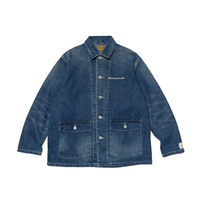 Human Made SS23 Embroidered Denim Jacket Unisex Blue HM25JK023
