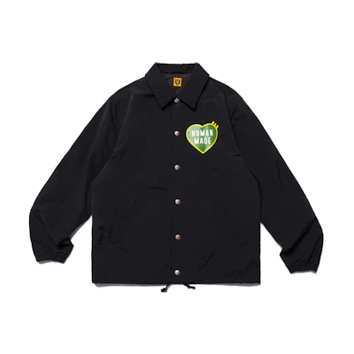 HUMAN MADE SS23 Flamingo Heart Logo Printed Coach Jacket Unisex. HM25JK027