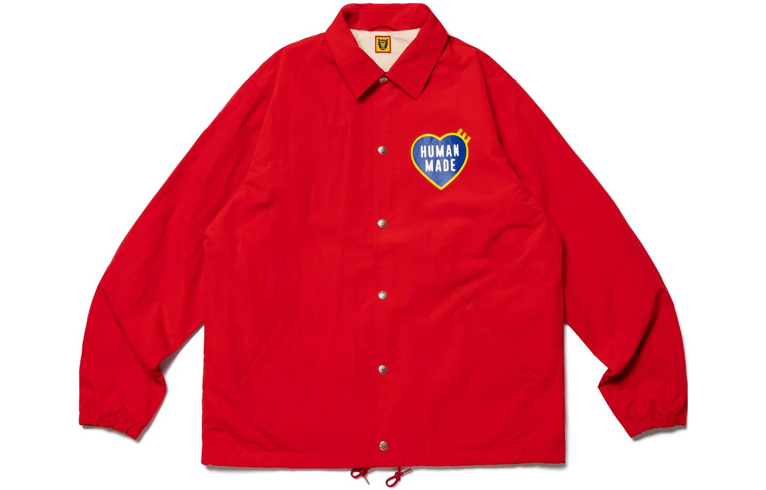 Cheap Chaqueta Coach Unisex HUMAN MADE SS23 Logo Flamenco Corazón Impreso. HM25JK027