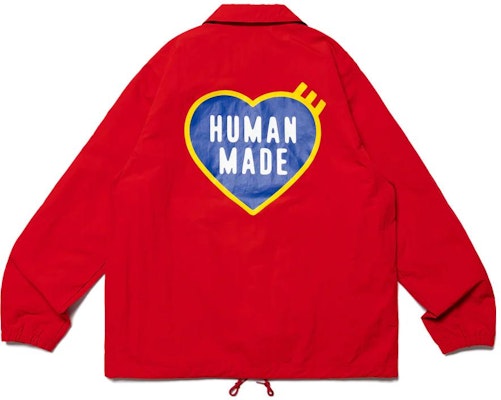 HUMAN MADE SS23 Flamingo Heart Logo Printed Coach Jacket Unisex. HM25JK027 1