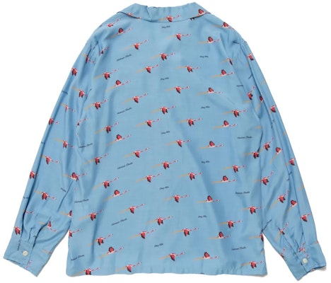 HUMAN MADE SS23 Flamingo Print Open Collar L/S Shirt Unisex HM25SH010 Sizing HUMAN MADE SS23 Flamingo Print Open Collar L/S Shirt Unisex HM25SH010