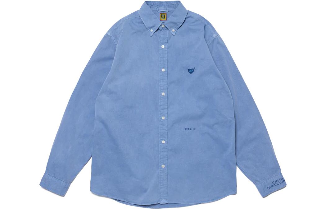 HUMAN MADE SS23 Flamingo Series Embroidered Logo Long Sleeve Shirt Unisex HM25SH011