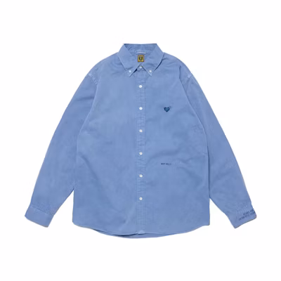 HUMAN MADE SS23 Flamingo Series Embroidered Logo Long Sleeve Shirt Unisex HM25SH011