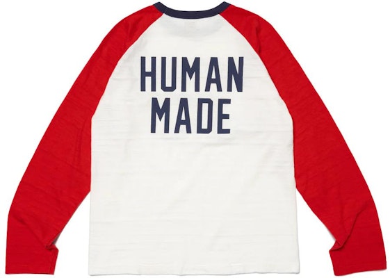 Camiseta Unisex Manga Larga Raglán HUMAN MADE SS23 con Estampado Gráfico. HM25CS024 Lookbook Camiseta Unisex Manga Larga Raglán HUMAN MADE SS23 con Estampado Gráfico. HM25CS024