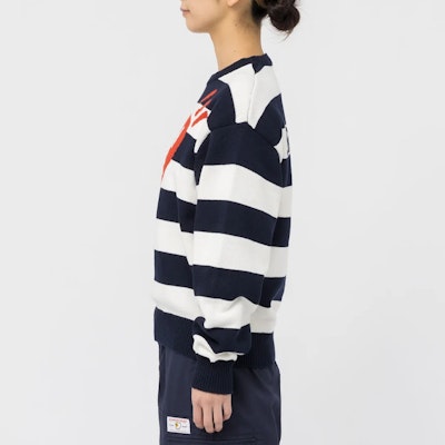 HUMAN MADE SS23 心形标志条纹针织毛衣 男女款. HM25CS002 8