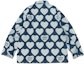 Lookbook HUMAN MADE SS23 Heart Pattern Denim Jacket Unisex Blue. HM25JK024