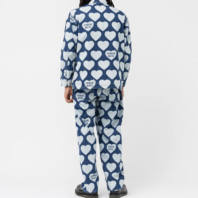 Purchase HUMAN MADE 2023春夏款爱心图案牛仔夹克 男女同款 蓝色. HM25JK024