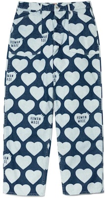 HUMAN MADE SS23 Heart Pattern Relaxed Fit Denim Jeans Unisex Blue. HM25PT013 Order HUMAN MADE SS23 Heart Pattern Relaxed Fit Denim Jeans Unisex Blue. HM25PT013