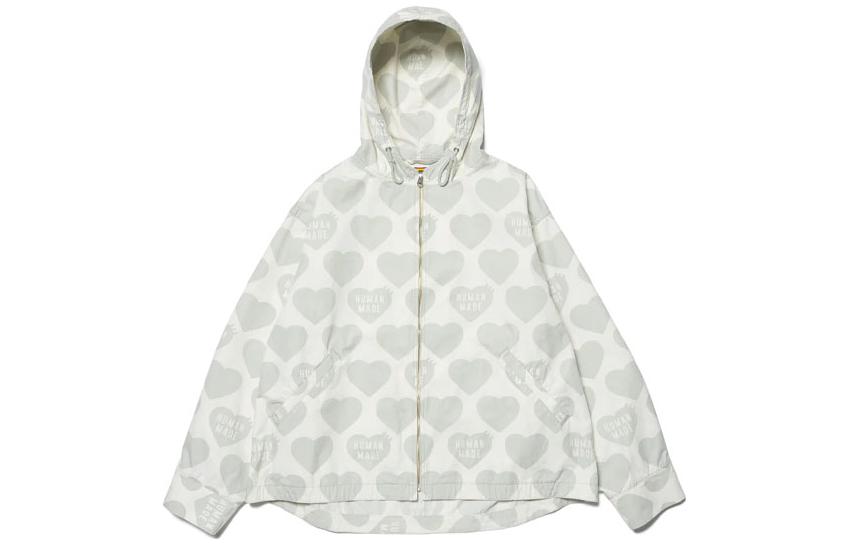 HUMAN MADE SS23 Heart Print Full Zip Hoodie Jacket for Men HM-1053