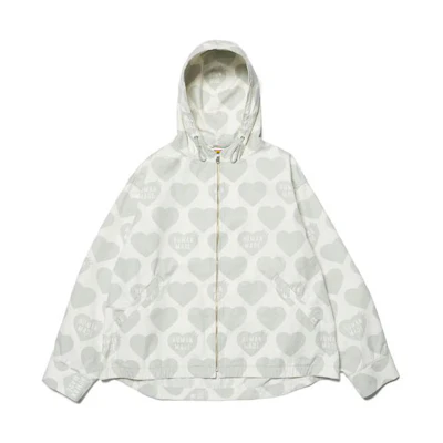 HUMAN MADE SS23 Heart Print Full Zip Hoodie Jacket for Men HM-1053