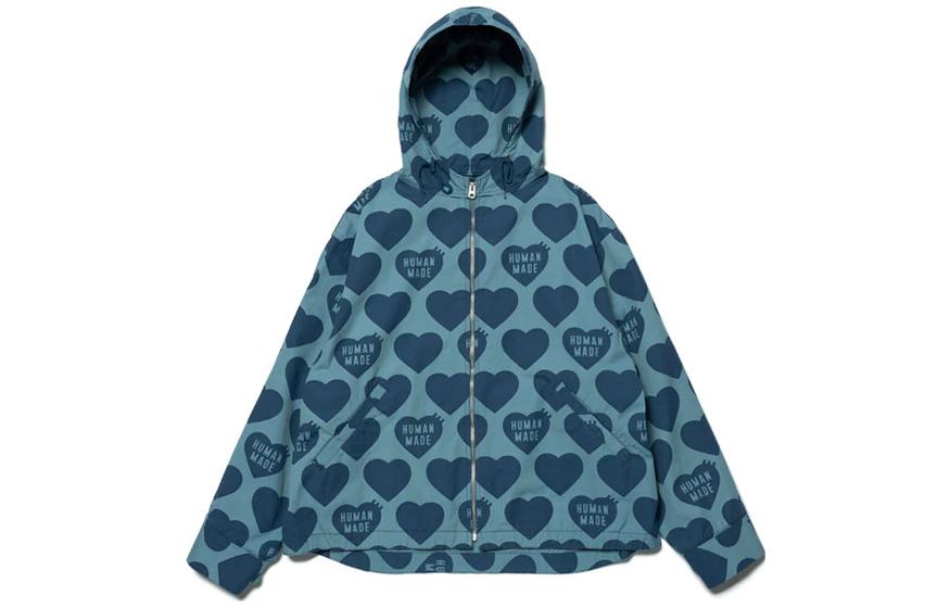 HUMAN MADE SS23 Heart Print Full Zip Hoodie Jacket for Men HM-1053 圖 3