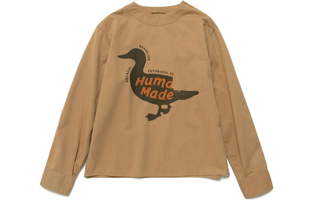 Human Made SS23 Hunting Series Duck Print Crewneck Sweatshirt Beige Unisex HM25SH004