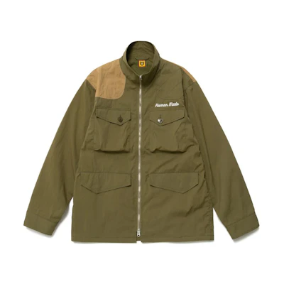 HUMAN MADE SS23 Hunting Series Olive Green Dog Patchwork Jacket Men’s. HM25JK013
