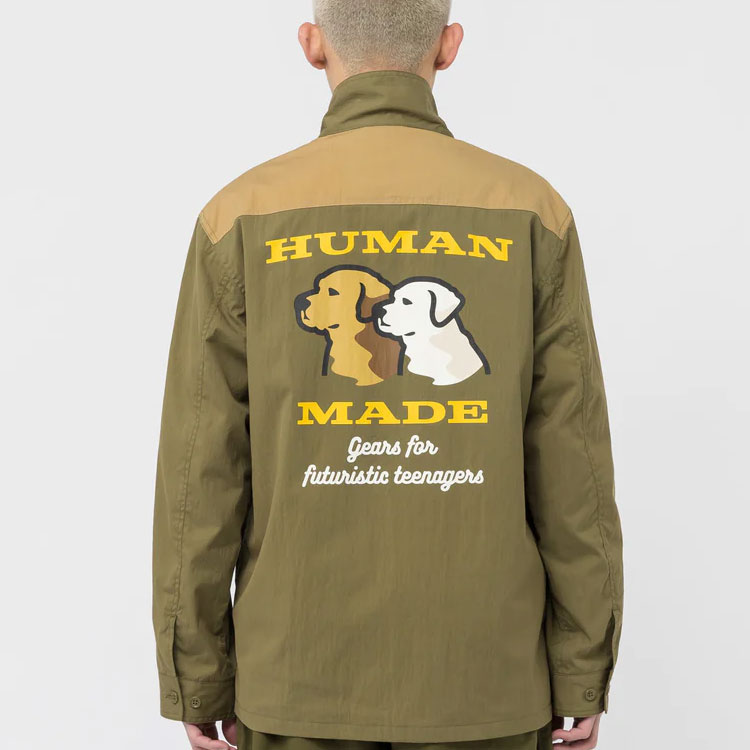 HUMAN MADE SS23 Hunting Series Olive Green Dog Patchwork Jacket Men’s. HM25JK013 圖 5