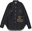 Order HUMAN MADE SS23 Indigo Denim Western Shirt Unisex Embroidered Long Sleeve. HM25SH009
