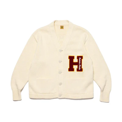 HUMAN MADE SS23 Logo Jacquard V-Neck Button-Up Knit Cardigan Men’s. HM25CS003