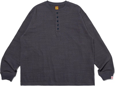 휴먼메이드 SS23 밀리터리 스타일 헨리넥 긴팔 티셔츠 유니섹스 HM26CS013 Shop 휴먼메이드 SS23 밀리터리 스타일 헨리넥 긴팔 티셔츠 유니섹스 HM26CS013