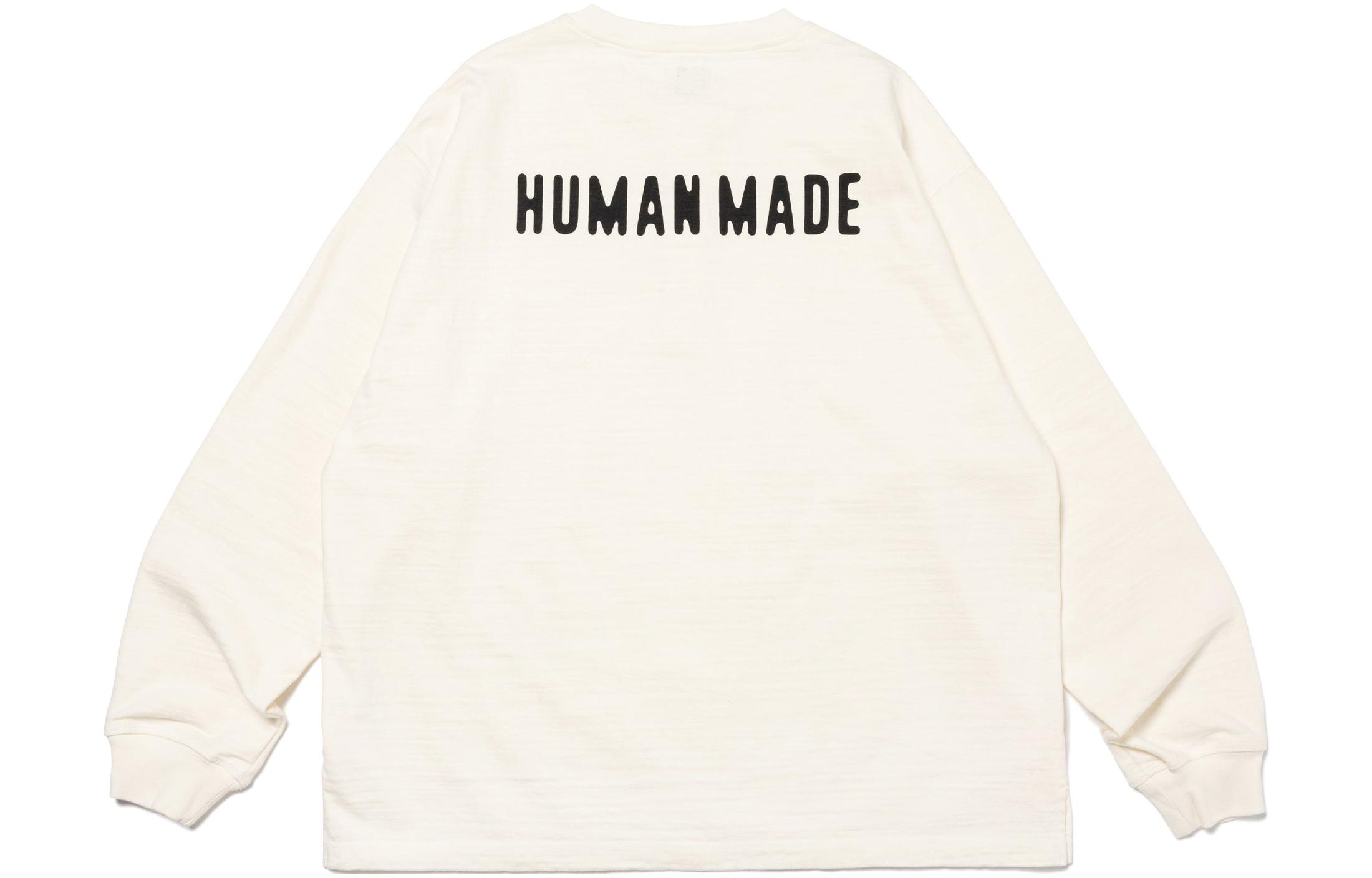 Sizing 휴먼메이드 SS23 밀리터리 스타일 헨리넥 긴팔 티셔츠 유니섹스 HM26CS013