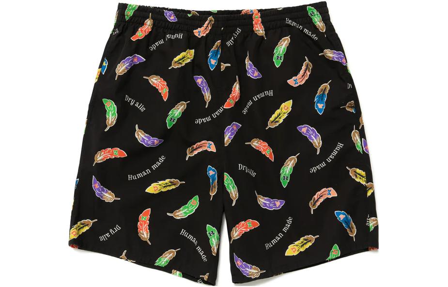 Order HUMAN MADE SS23 Multicolor Feather Print Shorts Unisex HM25PT022
